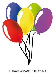 nice illustration of a ballon isolated on white
