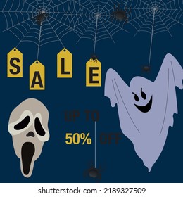 nice illustration with halloween sale