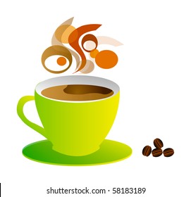 nice illustration - make a break and take one cup of coffee