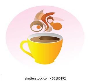 nice illustration - make a break and take one cup of coffee