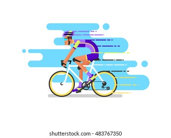 A nice illustration riding cycle