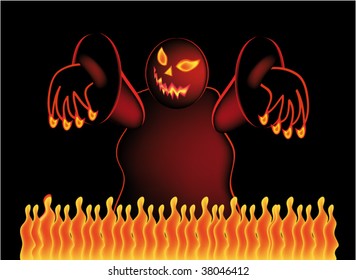 nice illustration of a scary movie - helloween is here