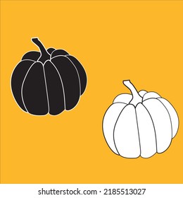 nice illustration with two pumpkins