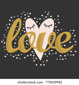 Nice illustration for Valentine's day. Vector elements.