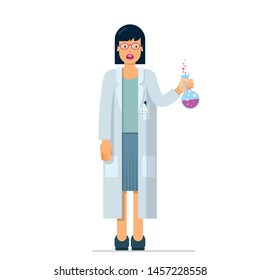 nice illustration of woman inventor scientist