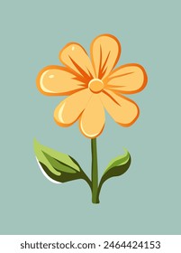 nice illustration of a yellow flower