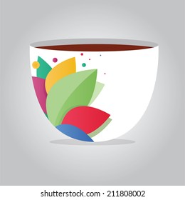 Nice image with cup of coffee with shadow / Cup of coffee
