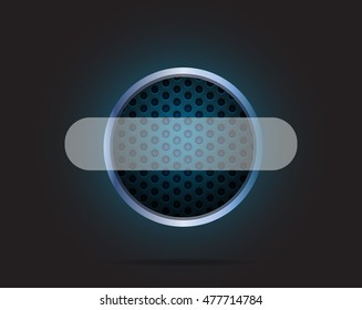 Nice implementation of a perforated metal background