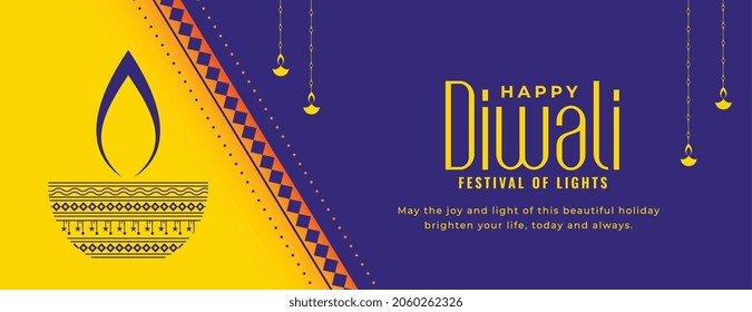 nice indian style happy diwali banner design