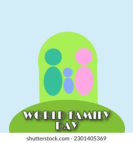 nice international family day poster vector illustration