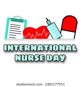 nice international nurse day poster vector illustration