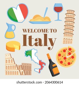 Nice Italy Poster With Items