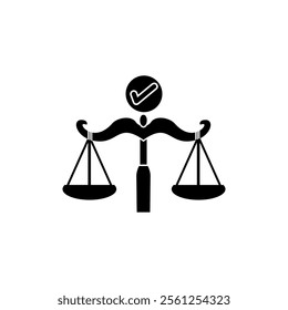 Nice Justice icon logo. Court icon. lawyer and justice icon logo vector.