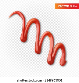 Nice ketchup pattern. Vector illustration on a transparent background.