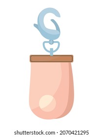 diseño bonito de cadena de claves sobre blanco
