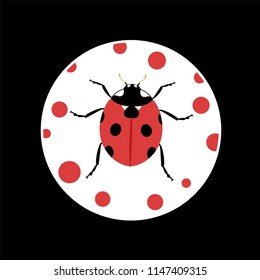 nice ladybug round symbol