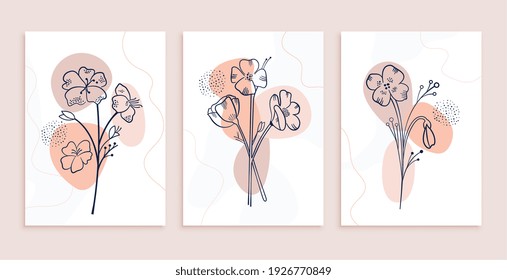 nice leaves and flowers background minimal design