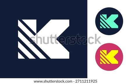Nice letter K graphic logo