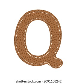 nice letter Q icon over white