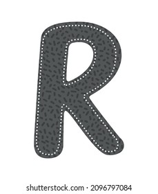 nice letter R icon over white