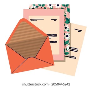 nice letters design and envelopes