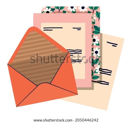 nice letters design and envelopes