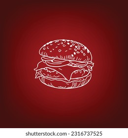 Ilustración vectorial de una bonita grabadora de arte de línea.