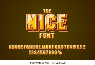 Nice line font set collection, letters and numbers symbol. Vector illustration