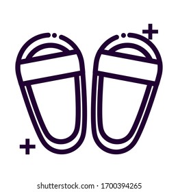 nice line style icon sandals vector illustration design