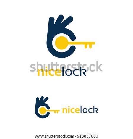 Nice Lock Logo Template Design