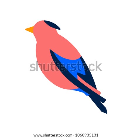 Logo yellow bird with blue wings