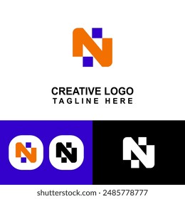 Nice logo with N concept for brand identity