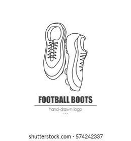 nice looking hand-drawn logo (icon, illustration)  football boots