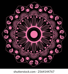 A nice looking mandala design that is colorful