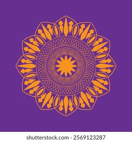 A nice looking mandala design that is colorful