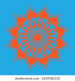 A nice looking mandala design that is colorful