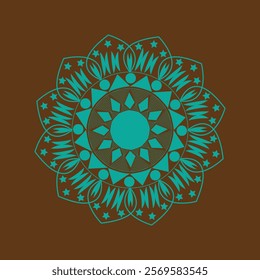 A nice looking mandala design that is colorful