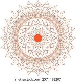 A nice looking mandala design that is colorful