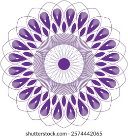 A nice looking mandala design that is colorful