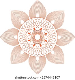 A nice looking mandala design that is colorful