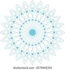 A nice looking mandala design that is colorful