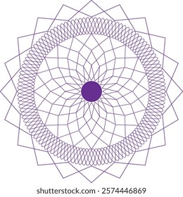 A nice looking mandala design that is colorful