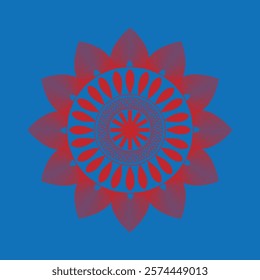 A nice looking mandala design that is colorful