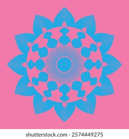 A nice looking mandala design that is colorful