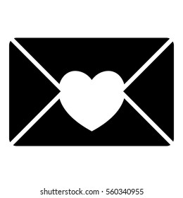 Nice love letter icon. Simple illustration of nice love letter vector icon for web