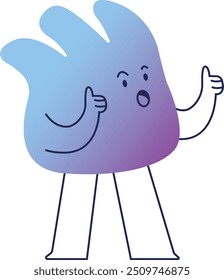 Nice male animation with various forms of expressions and funny positions, enhanced with a good combination of gradient colors