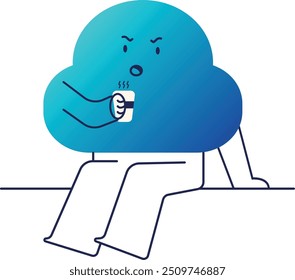 Animación masculina agradable con varias formas de expresiones y posiciones divertidas, realzado con una buena combinación de colores degradados