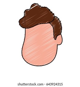 nice man face with haistyle