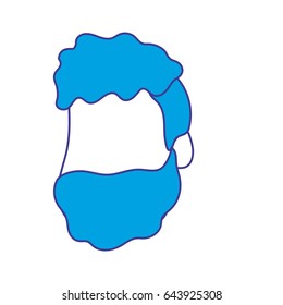 nice man face with haistyle