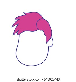 nice man face with haistyle